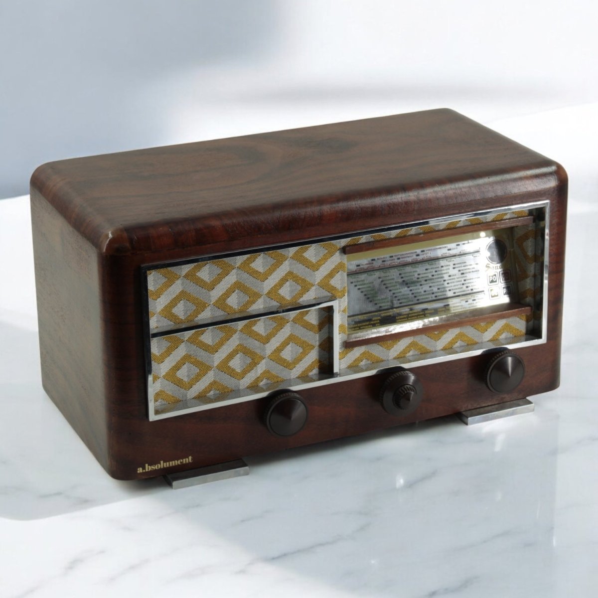 Radio Bluetooth Artisanale Vintage 40’S - enceinte - connectée - design - haut - de - gamme - vintage - prodige - radio