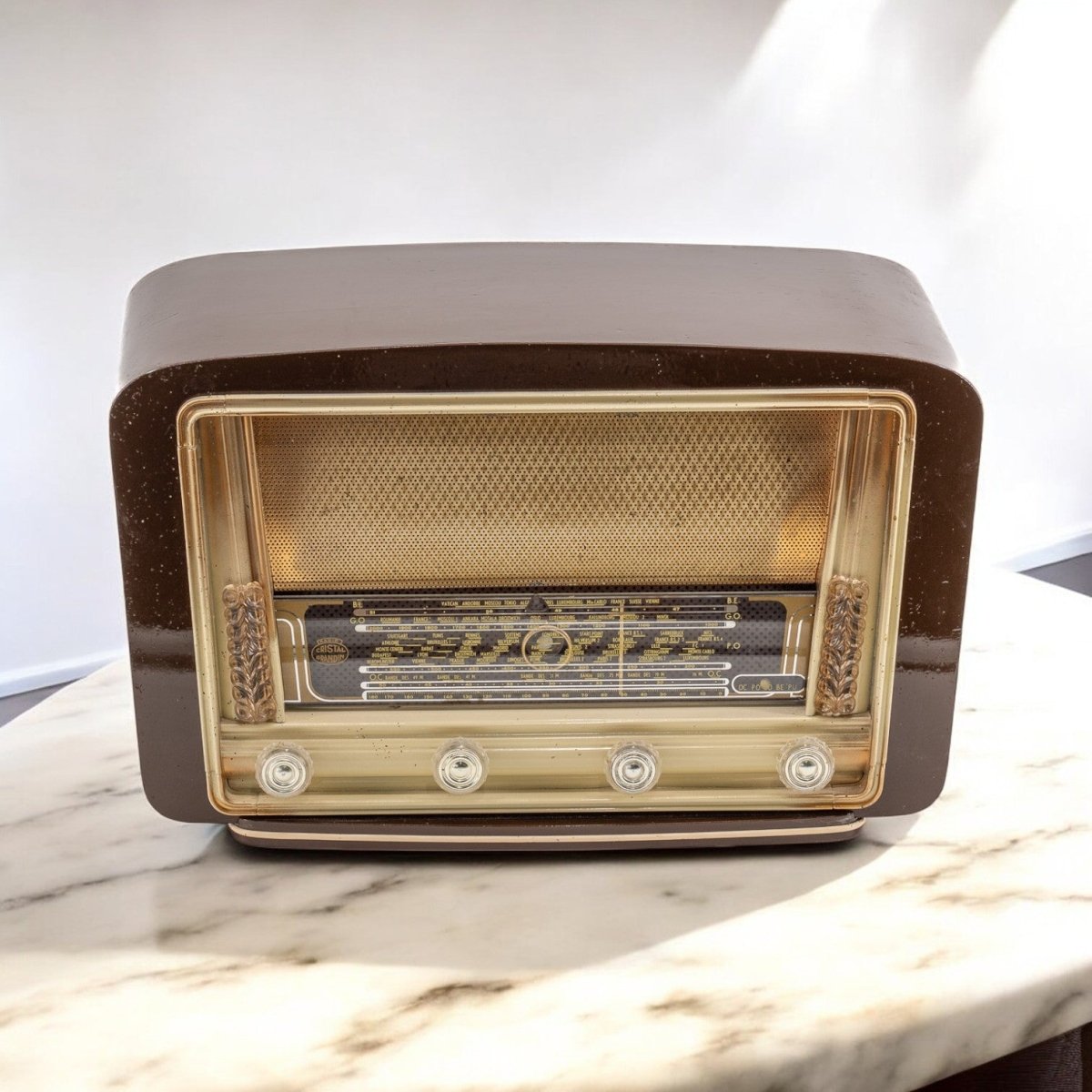 Radio Bluetooth Cristal Grandin Vintage 50’S - enceinte - connectée - design - haut - de - gamme - vintage - prodige - radio