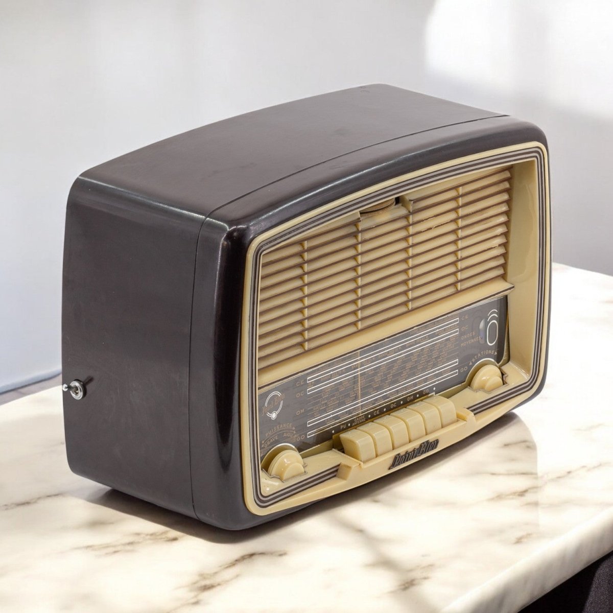 Radio Bluetooth Point bleu Vintage 50’S enceinte connectée bluetooth haut de gamme prodige radio vintage design