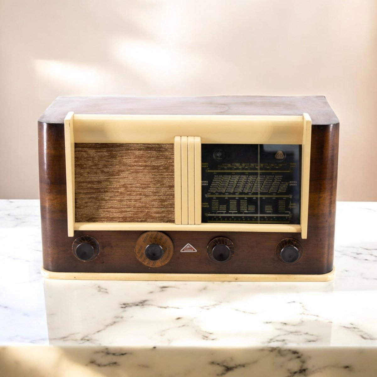 Radio Bluetooth Superla Vintage 40’S enceinte connectée bluetooth haut de gamme prodige radio vintage design