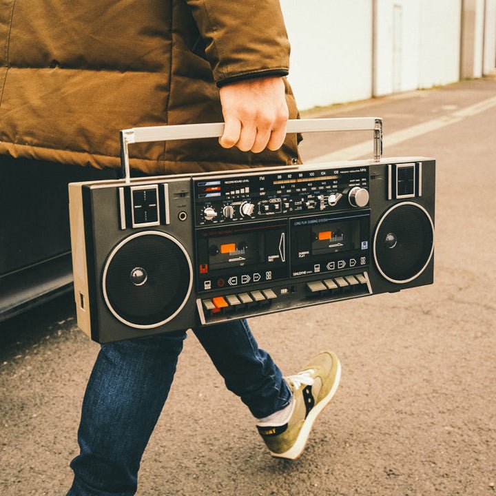 Radio Boombox 80s - enceinte - connectée - design - haut - de - gamme - vintage - prodige - radio