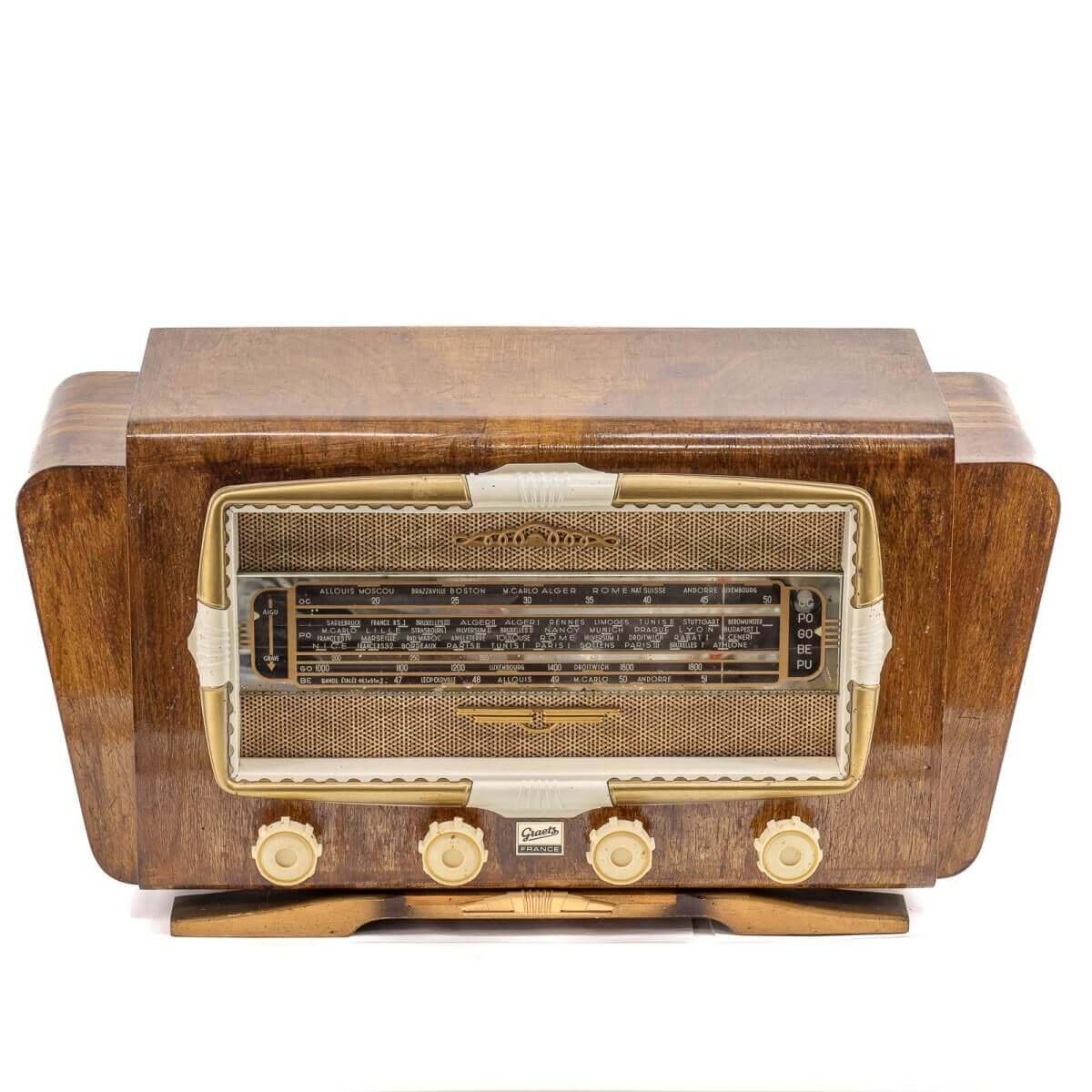 Radio Bluetooth Graetz Vintage 50’S enceinte connectée bluetooth haut de gamme prodige radio vintage design